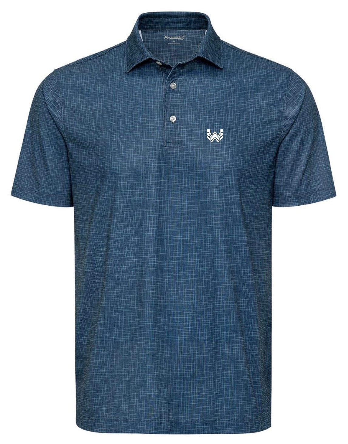 Where We Play Apparel W Logo Premium Performance Golf Polo in navy