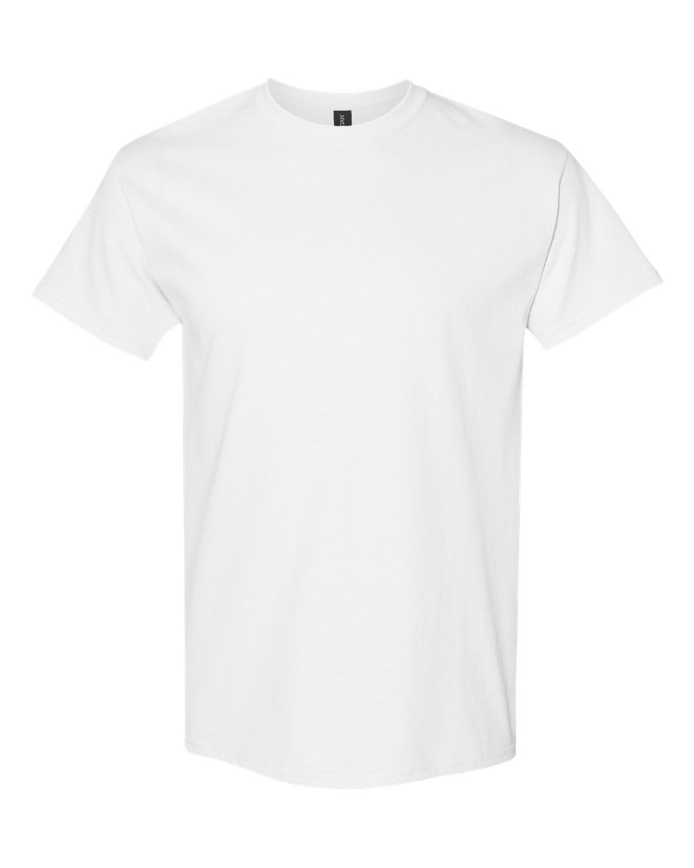 Unisex 100% Cotton shirt style reference shown in White